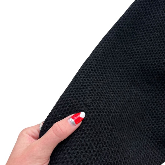 Herman Geist Sm Black Floral Hand Embroidered Wool Cardigan, Sweater Cottagecore - Picture 15 of 16